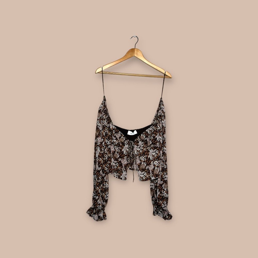 Bacio Off the Shoulder Cropped Blouse - Size Small